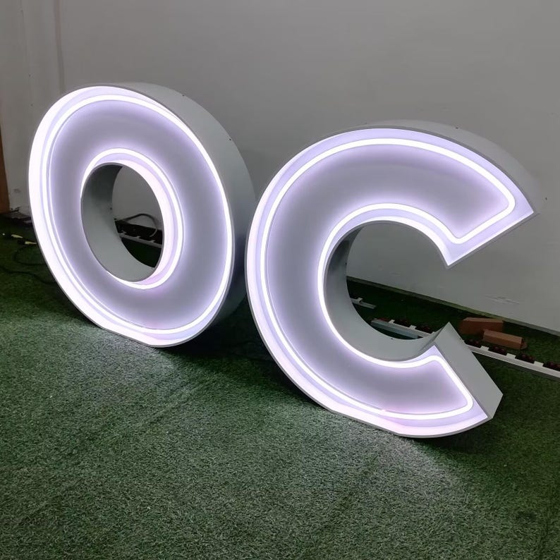 Neon Marquee Letters Giant Numbers Large Light up Sign Anniversary ...