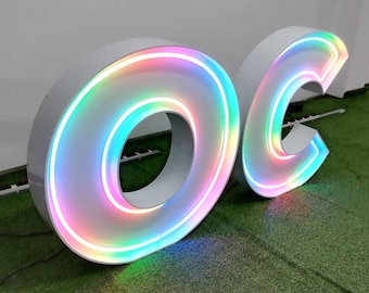 Neon Festzelt Buchstaben Riesige Zahlen Große Leuchtschild Jubiläum Party Event Dekorationen
