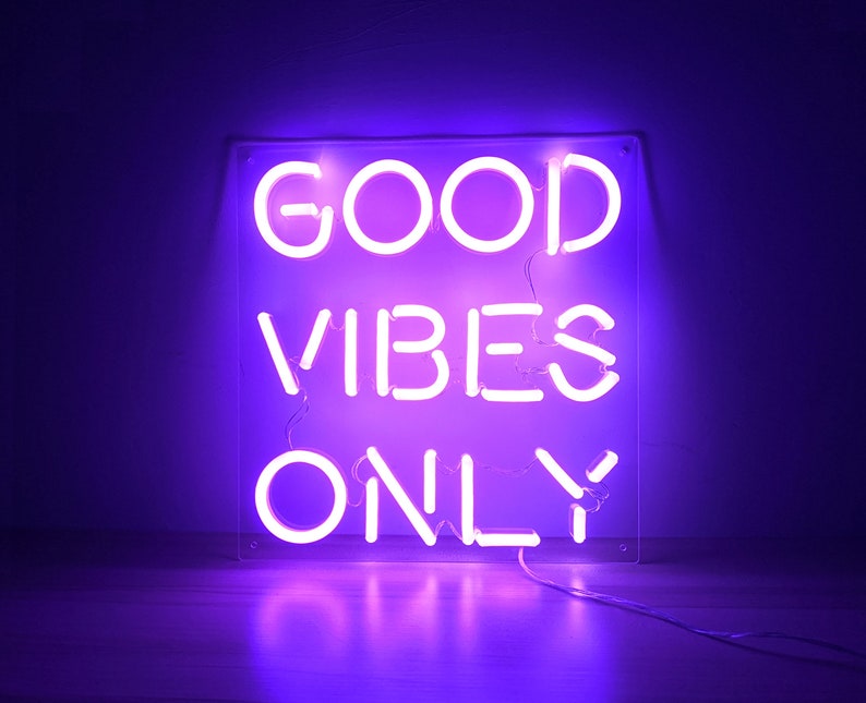 Good Vibes Only Custom Neon Sign Flex LED Neon Light Sign Room - Etsy