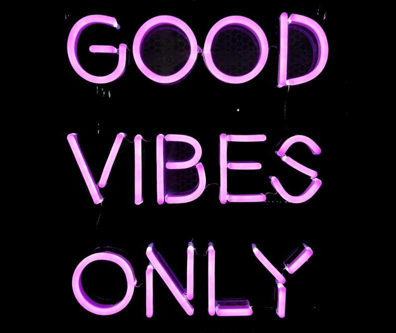 Good Vibes Only Custom Neon Sign Flex LED Neon Light Sign Room - Etsy