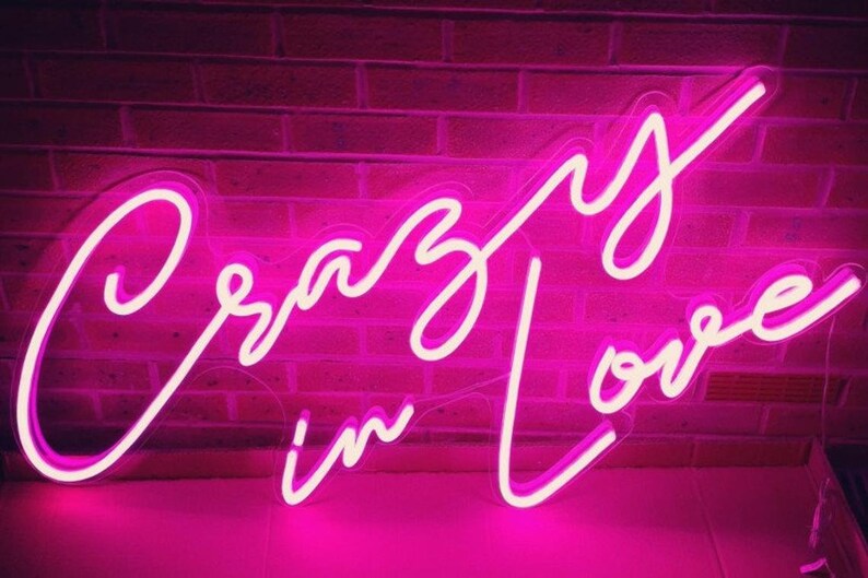 Crazy in Love LED Neon Sign Wedding Bride Party Decoration