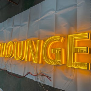 Letrero comercial Infinity Mirror, letras de canal, letrero con logotipo Infinity Mirror personalizado, letrero LED 3D Infinity Mirror, letras de riel LED personalizadas