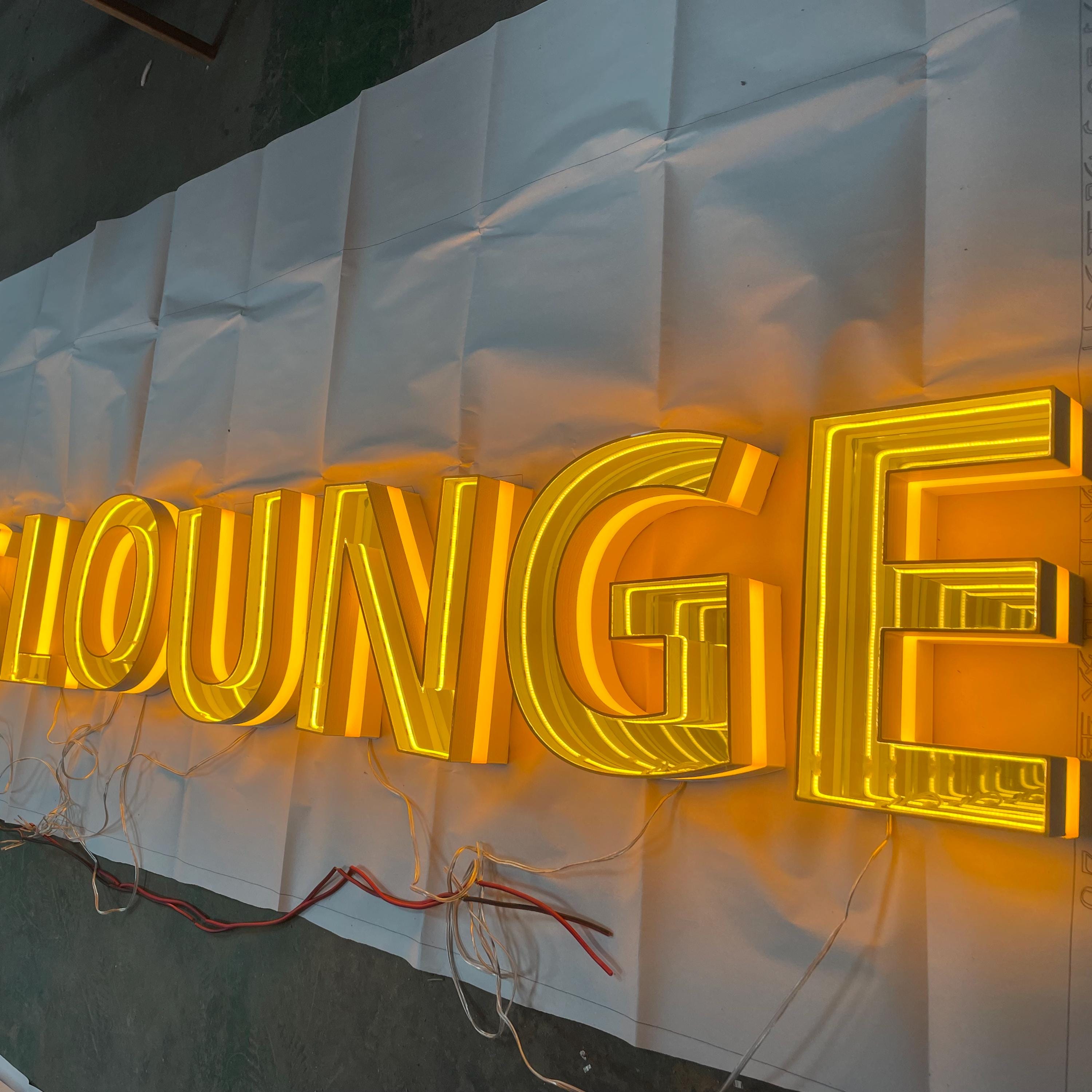 Infinity Mirror Business Sign, Channel Letters, Custom Infinity Mirror ...