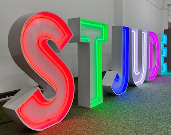 Neon Festzelt Buchstaben Riesige Zahlen Große Leuchtschild Jubiläum Party Event Dekorationen