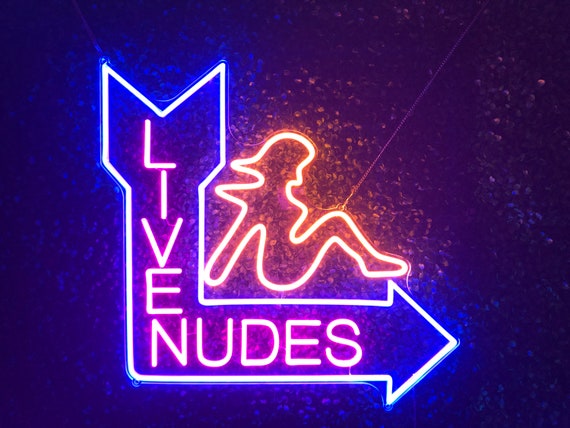 Live Nudes Neon Sign Lights Dancing Clubs Bar Strip Club - Etsy Hong Kong