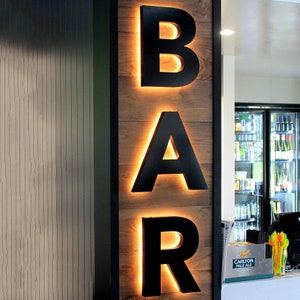 Letreros comerciales retroiluminados en 3D, letreros con logotipos iluminados, letras de metal 3D iluminadas, letreros con nombre de empresa, decoración de salones de belleza, letreros para exteriores de edificios