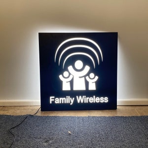 Backlit Custom Logo Sign, Metal Laser Cut Company Name Sign, LED Business Sign, Single Side Light Box, Lobby Sign, Reception Wall Decor