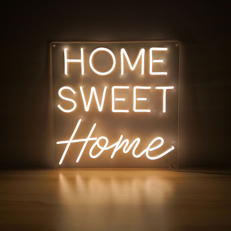 Home Sweet Home Neon Sign Home Decoration Room Wall Hangings Etsy