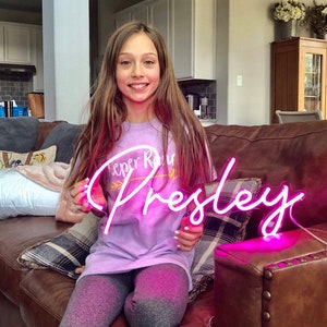 Insegna al neon personalizzata Nome per bambini Nome della famiglia Luce al neon flessibile a LED personalizzata Baby Shower Decorazione per la stanza dei bambini Luce per letto Idea regalo Idee regalo di Natale