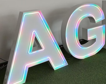 Neon Festzelt Buchstaben Riesige Zahlen Große Leuchtschild Jubiläum Party Event Dekorationen