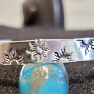 Flaming Sun: Sterling Silver hand-made hand-stamped Cuff