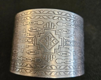 Native American/Southwestern Pewter Cuff