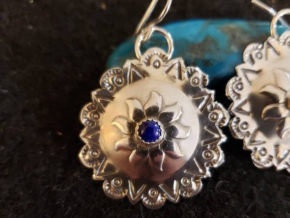 Intricate Southwestern Lapis Sterling Silver Earrings Intricate Southwestern Lapis Sterling Silver Earrings