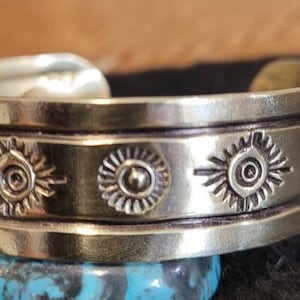 Hand-made Hand-stamped Southwestern Style Cuff made from Fine Jeweler&#39;s Brass