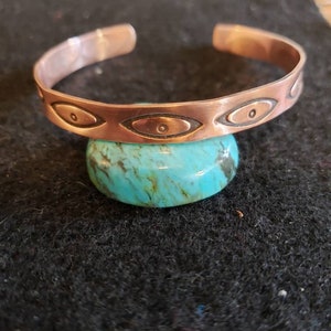 Handmade Hand-stamped Copper Cuff