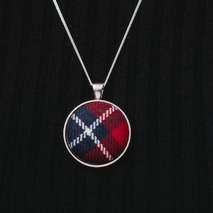 Iverness tartan pendant | Inverness tartan necklace made in Scotland | Inverness Pendant