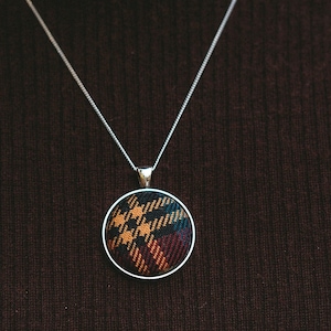 Hepburn tartan pendant | Hepburn clan tartan necklace made in Scotland | Hepburn Pendant