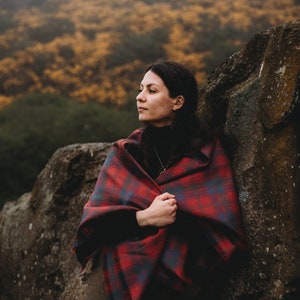 Bespoke tartan shawl made in Scotland [Choose your tartan ] | Custom tartan shawl | Scottish tartan shawl | Wool shawl | Tartan wrap