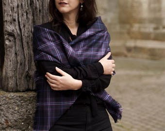 Scotland Forever tartan shawl made in Scotland | Scottish tartan shawl | Hebridean shawl | Tartan wrap | Scotland Forever wrap