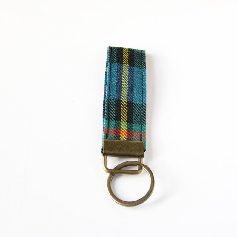 Clan MacLaren tartan key ring made in scotland| Scottish gifts Scottish fabric MacLaren tartan key fob Scottish tartan key strap
