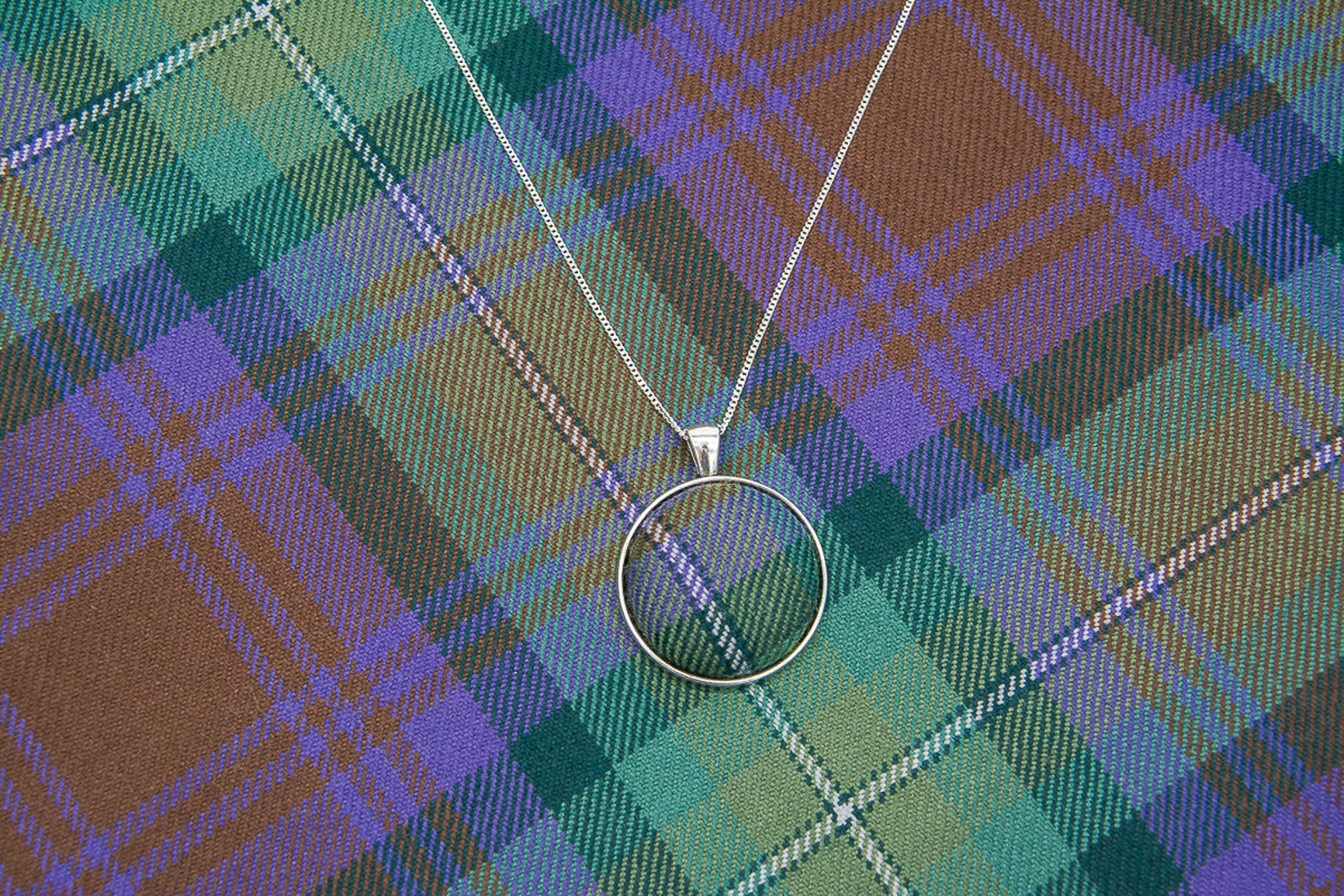 Isle of Skye Tartan Necklace With 20 Sterling Silver  Etsy