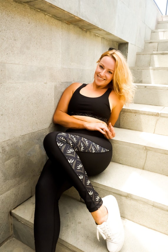 Buy The LOTUS Leggings in Black High Waist Hidden Pocket Compression Fabric  Full Length Fast Drying Online in India 