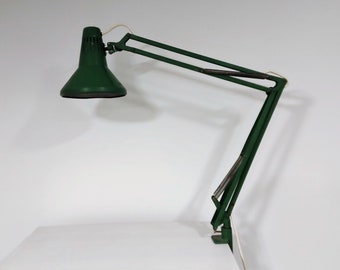 Architect Adjustable Green Swing-Arm Desk Lamp, 1970s