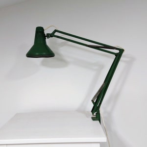 Architect Adjustable Green Swing-Arm Desk Lamp, 1970s