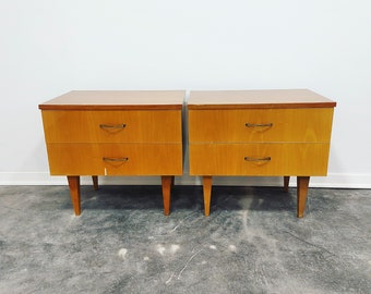 Bedside table/Nightstand, pair 1970s