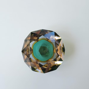 Sommerso Ashtray in Faceted Glass attributed to Seguso, Murano, Italy, 1960s