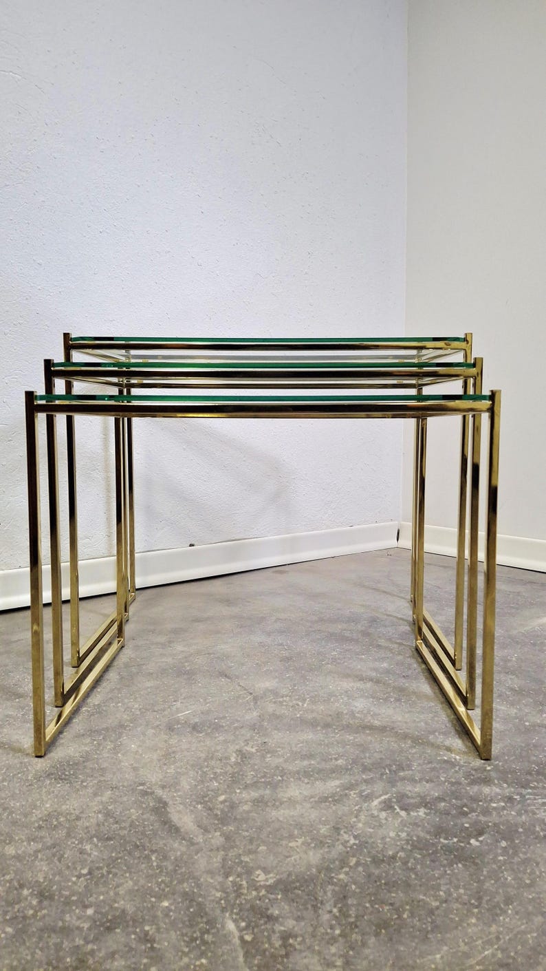 70s Vintage Hollywood Regency Nesting Tables (set of 3) - Etsy Australia