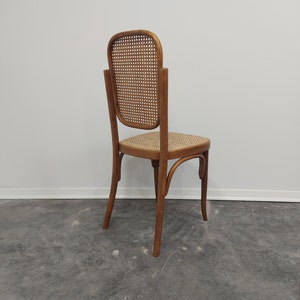 Stoel, riet van gebogen hout, jaren 60