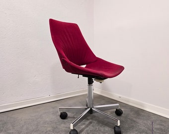 Red swivel desk chair 1970s