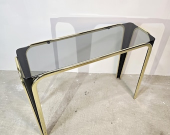 50s Italian Gilted & Glass Console Table – Mid-Century Modern