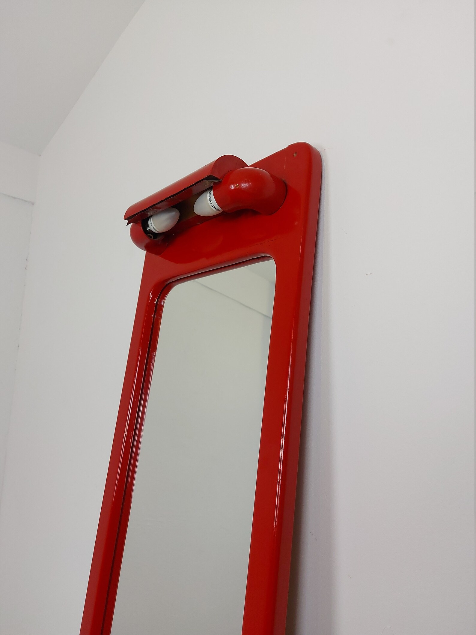 Vintage WALL Mirror With Lights 1970s Etsy