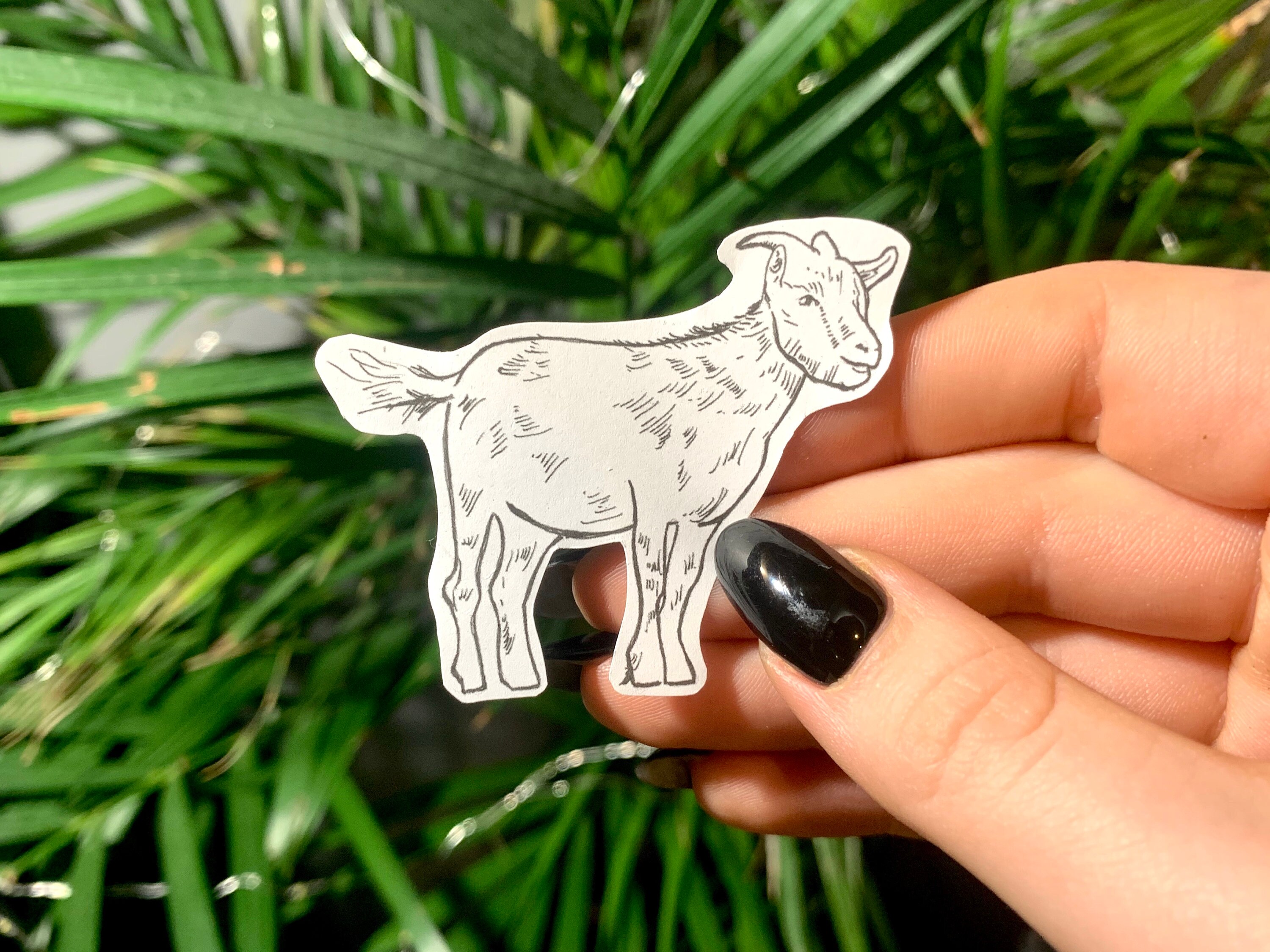 Cute goat sticker animal sticker goat planner sticker goat Etsy