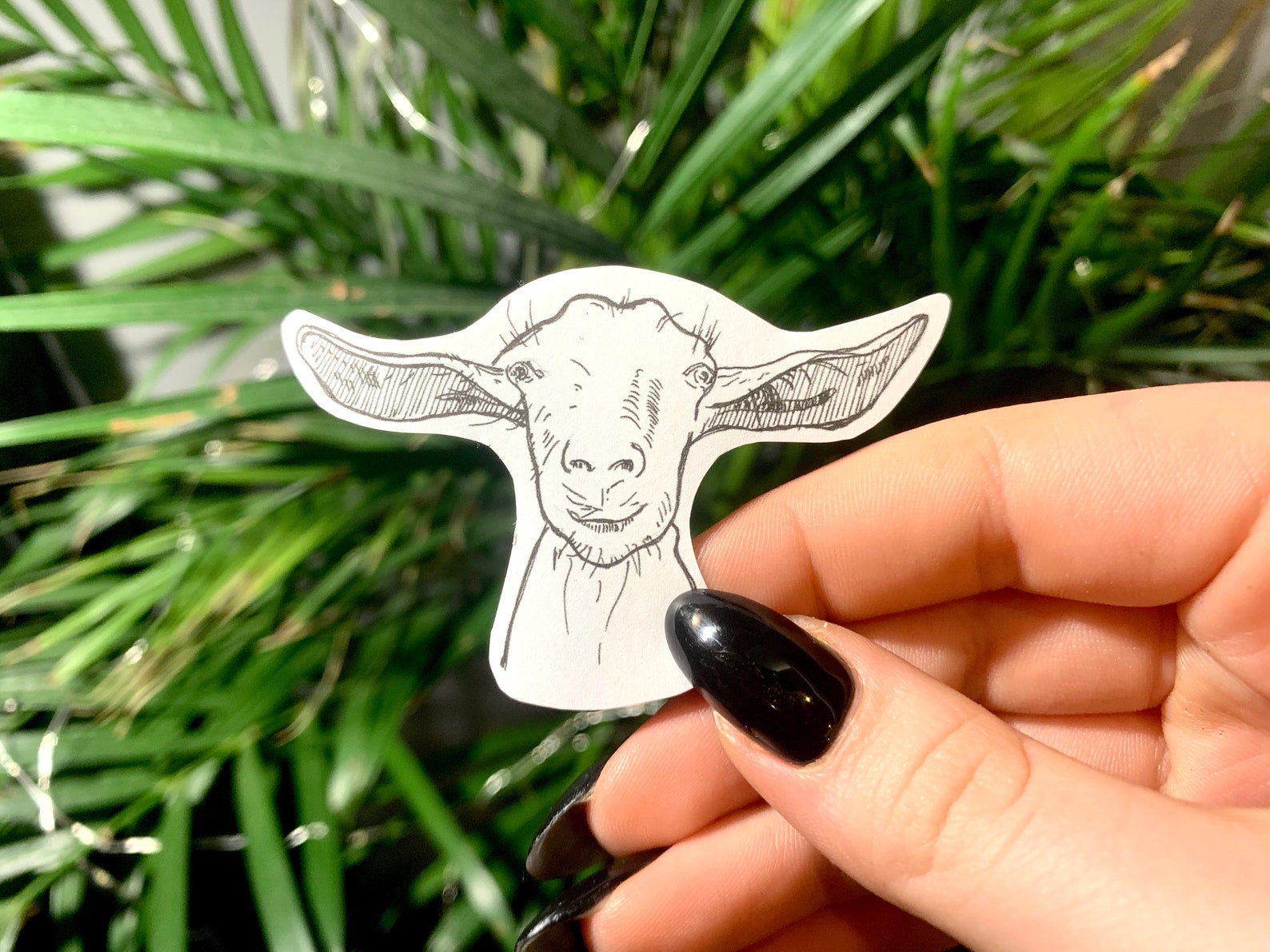 Funny Goat Head Sticker Minimalist Goat Sticker Minimalistic Etsy