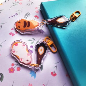 Hololive EN Justice Gigi Murin Grem Kawaii Anime Keychain Charm