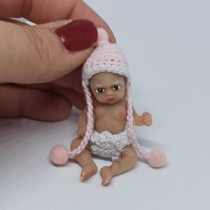 mini silicone baby 5 cm, full silicone body