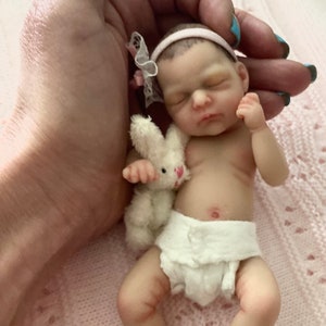 mini silicone baby doll girl 6 inch, full body silicone platinium, full body silicone baby
