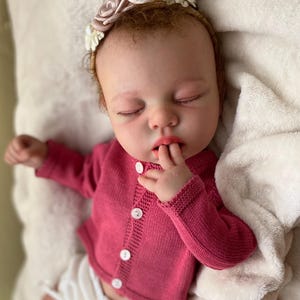 19-inch full silicone doll with grafted hair, diaper wet drinking system