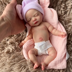 silicone baby doll reborn 11 inch, silicone baby girl, special gift, full silicone body