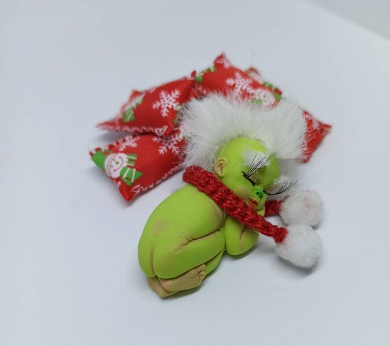 Baby Grinch Dollmini Fantasy Green Baby Doll 17 Etsy