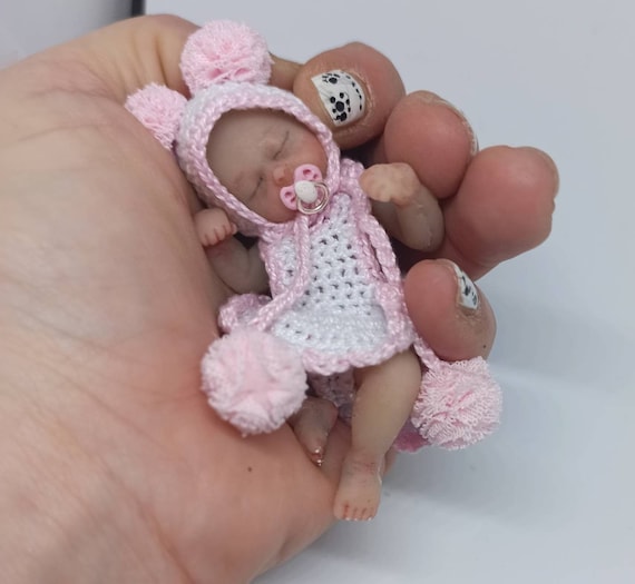 Full Body Silicone Baby Girl 8.5cm 3.4 In Full Silicone Baby