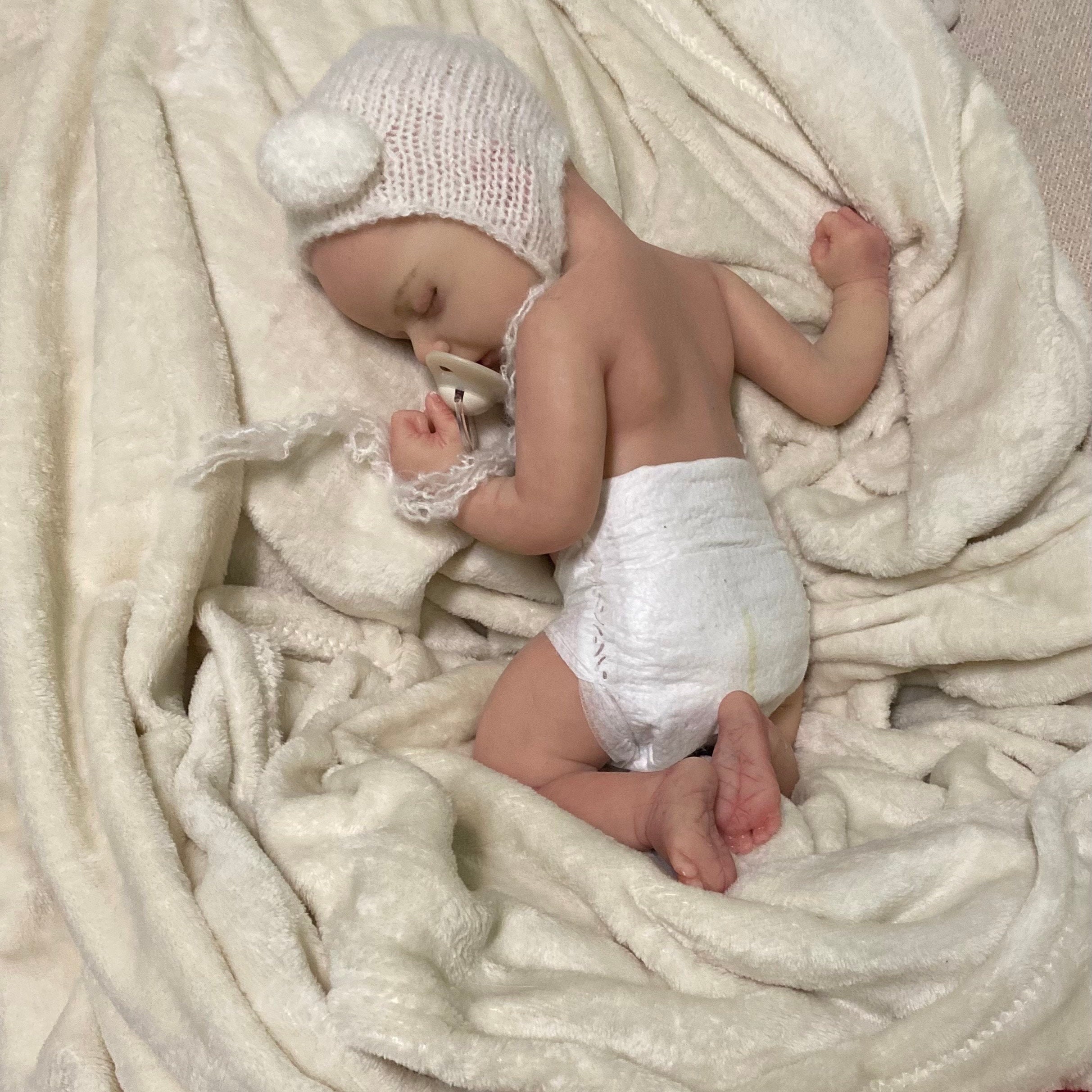 Bebê reborn de silicone platina corpo inteiro 18 polegadas