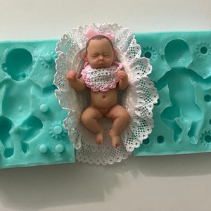 Molde de silicona para bebé Ángel, decoración de pasteles, moldes para  hacer arcilla polimérica de caramelo de Chocolate para nacimiento de boda