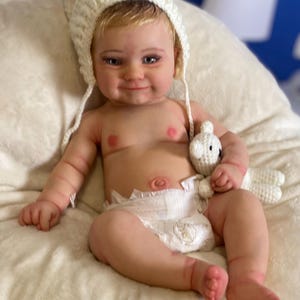 20 inch full silicone doll with grafted hair