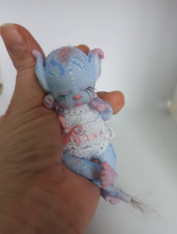 Baby Mini Silicone Platinum With Hair Graft Reborn Miniature Etsy Hong Kong