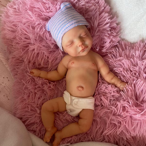 Silicone baby doll reborn 11 inch, silicone baby girl, special gift, full silicone body