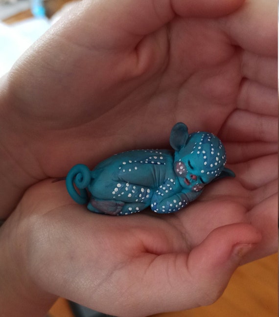 Bebe Avatar Avatar Miniatura Pequeno Bebe Bebe Durmiendo Etsy Espana